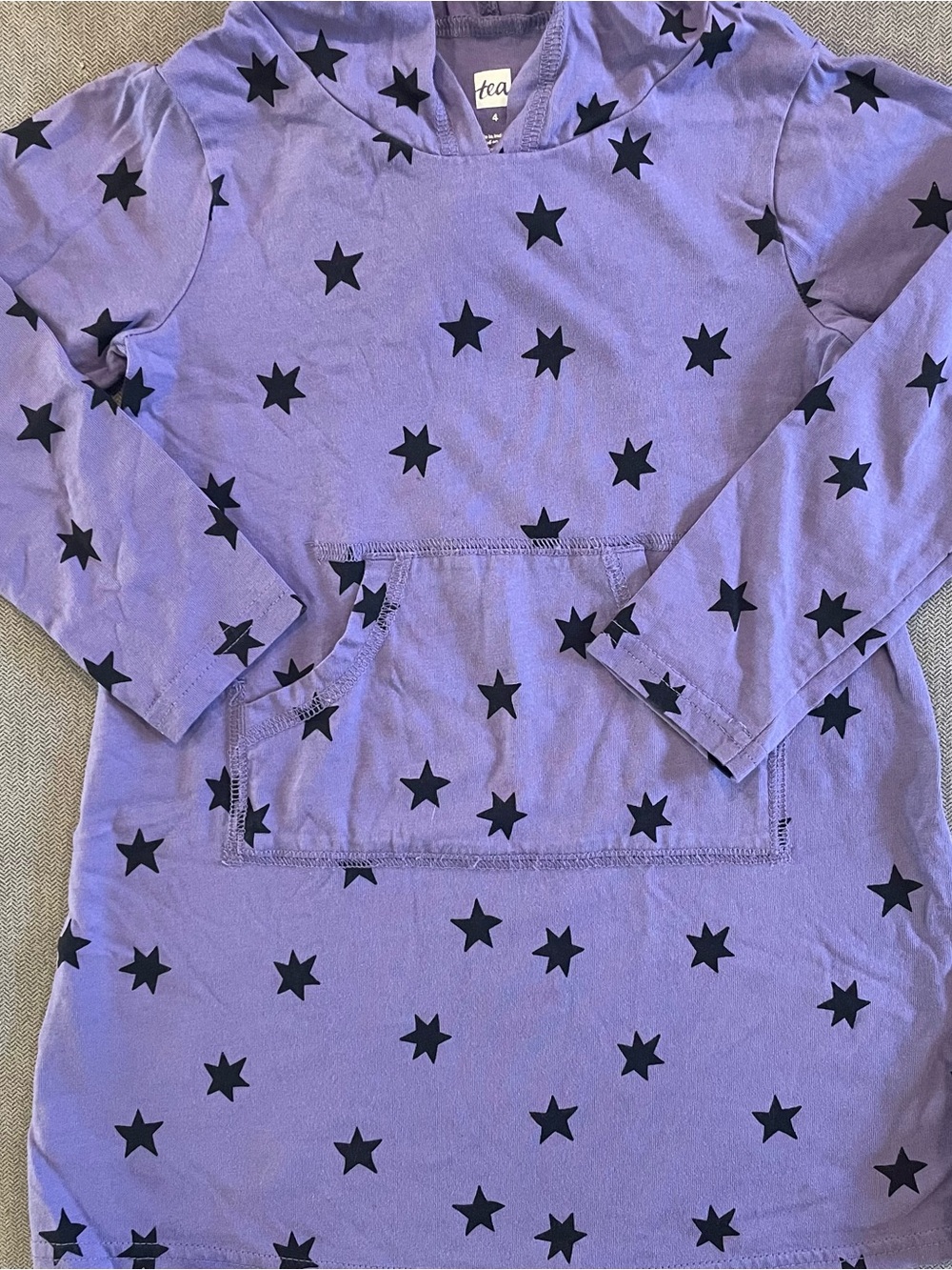 Tea Collection Star Print Hoodie Pocket Skater Dress